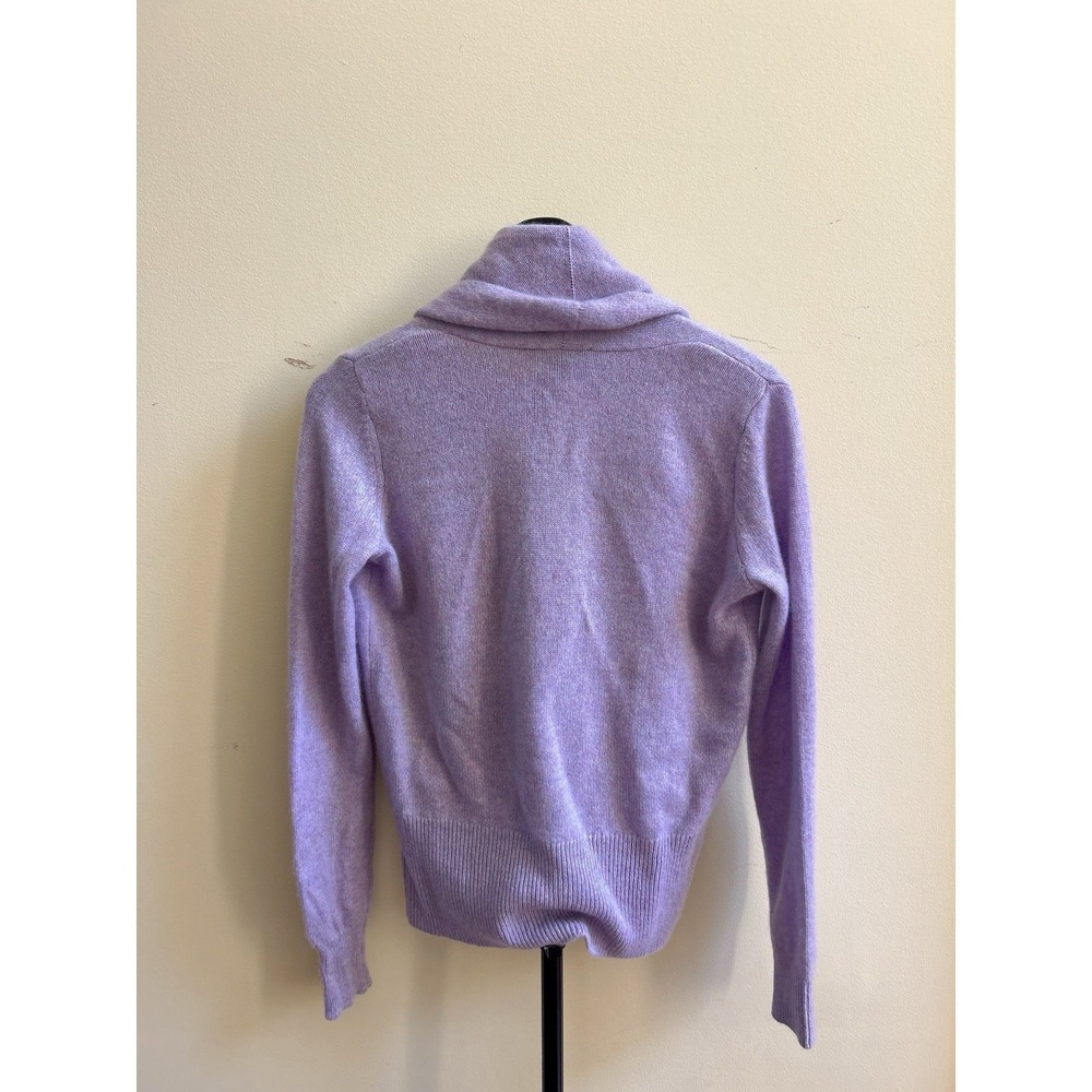 Ann Taylor 100% Cashmere Wrap Sweater Women's Size M Lavender Soft Luxury - Picture 3 of 8